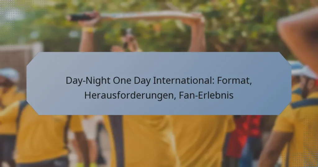 Day-Night One Day International: Format, Herausforderungen, Fan-Erlebnis