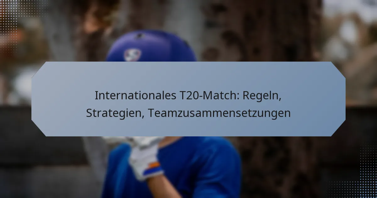 Internationales T20-Match: Regeln, Strategien, Teamzusammensetzungen