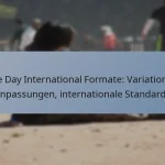 One Day International Formate: Variationen, Anpassungen, internationale Standards