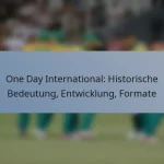 One Day International: Historische Bedeutung, Entwicklung, Formate