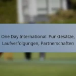 One Day International: Punktesätze, Laufverfolgungen, Partnerschaften