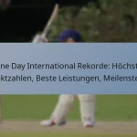 One Day International Rekorde: Höchste Punktzahlen, Beste Leistungen, Meilensteine