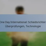 One Day International: Schiedsrichter, Überprüfungen, Technologie