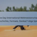 One Day International Weltmeisterschaft: Geschichte, Formate, Denkwürdige Spiele