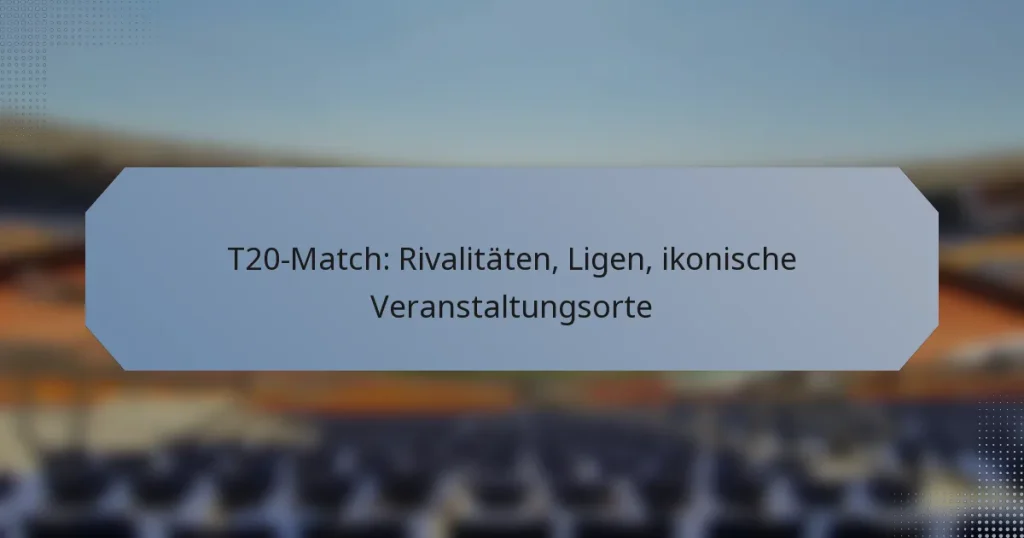 T20-Match: Rivalitäten, Ligen, ikonische Veranstaltungsorte
