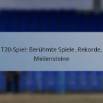 T20-Spiel: Berühmte Spiele, Rekorde, Meilensteine