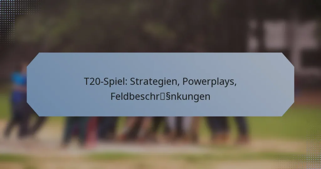T20-Spiel: Strategien, Powerplays, Feldbeschränkungen