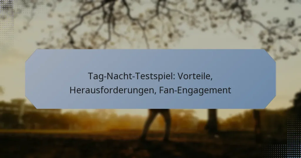 Tag-Nacht-Testspiel: Vorteile, Herausforderungen, Fan-Engagement