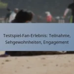 Testspiel-Fan-Erlebnis: Teilnahme, Sehgewohnheiten, Engagement