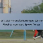 Testspiel-Herausforderungen: Wetter, Platzbedingungen, Spielerfitness