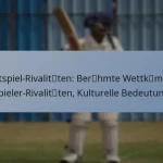 Testspiel-Rivalitäten: Berühmte Wettkämpfe, Spieler-Rivalitäten, Kulturelle Bedeutung