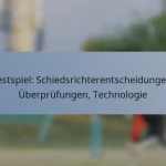 Testspiel: Schiedsrichterentscheidungen, Überprüfungen, Technologie
