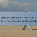 Testspielregeln: Schiedsrichterwesen, Entscheidungsfindung, Spielerverhalten