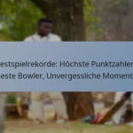 Testspielrekorde: Höchste Punktzahlen, Beste Bowler, Unvergessliche Momente