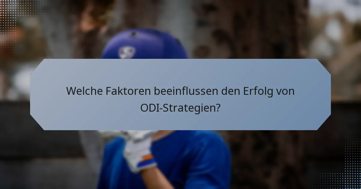 Welche Faktoren beeinflussen den Erfolg von ODI-Strategien?