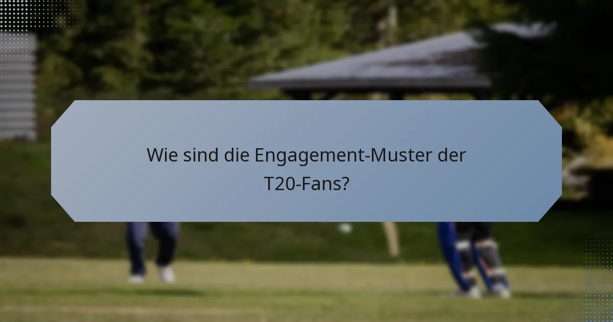 Wie sind die Engagement-Muster der T20-Fans?