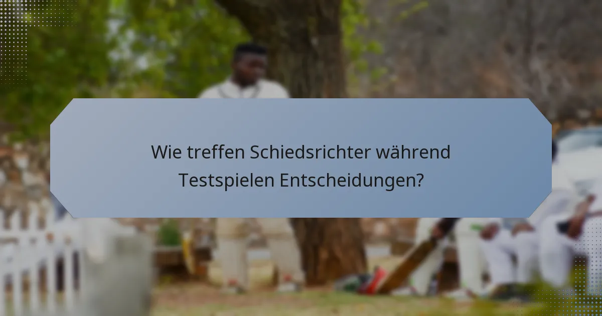 Wie treffen Schiedsrichter während Testspielen Entscheidungen?